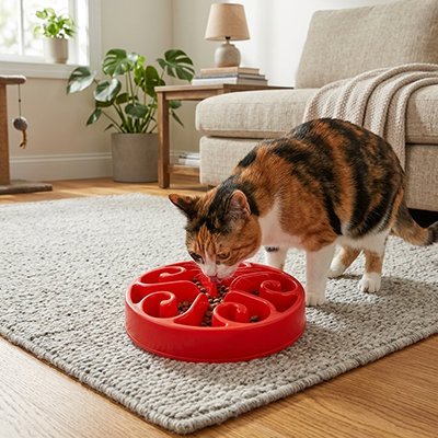 Gamelle anti glouton Chat | DigestiVet - Mondechat