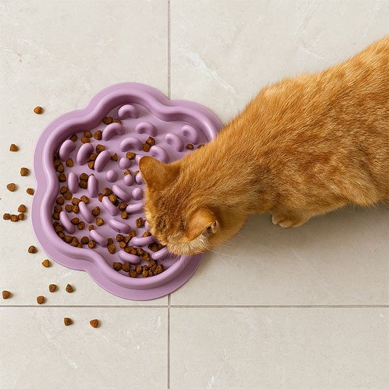 Gamelle anti glouton chat | FloralFeast - Mondechat