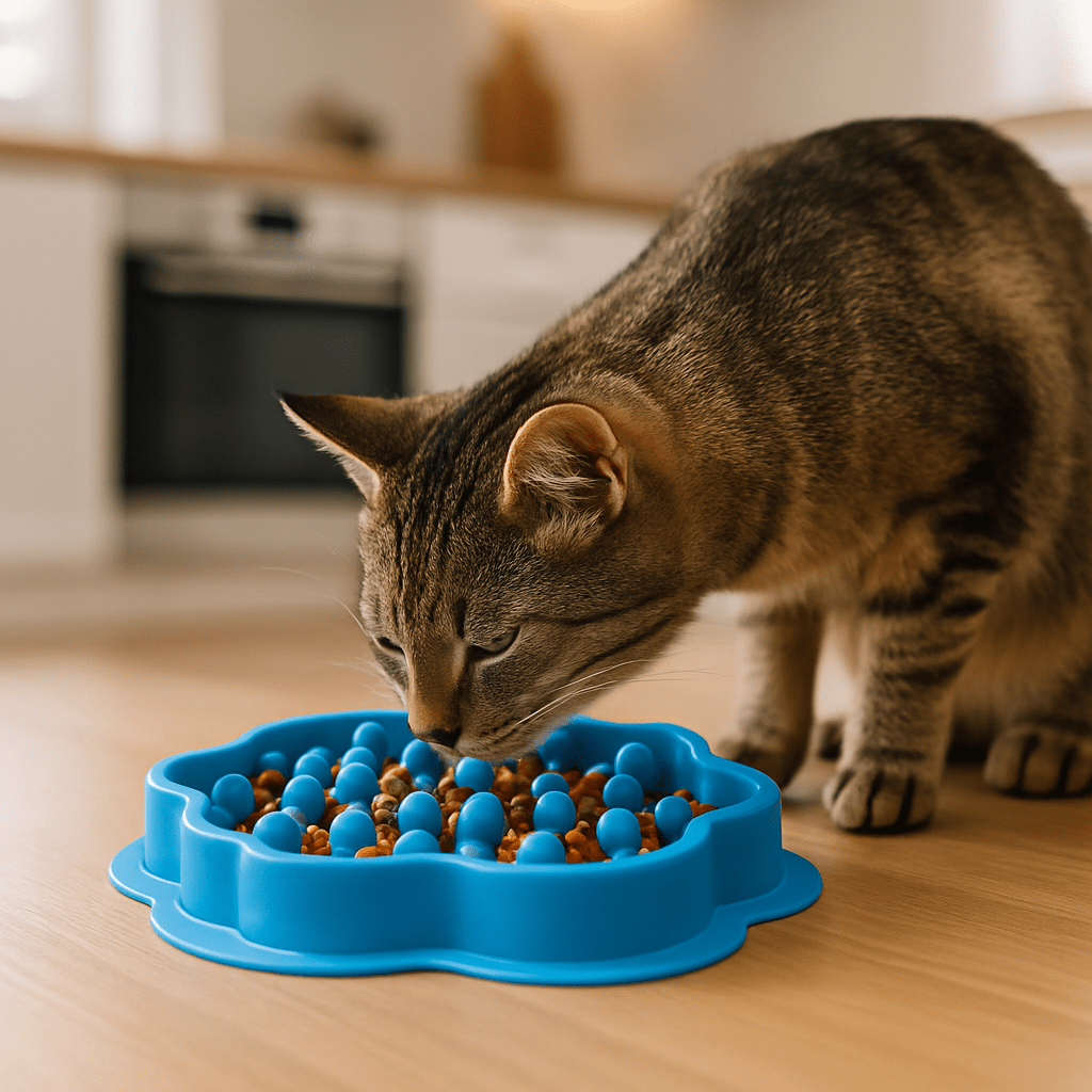 Gamelle anti glouton chat | FloralFeast - Mondechat