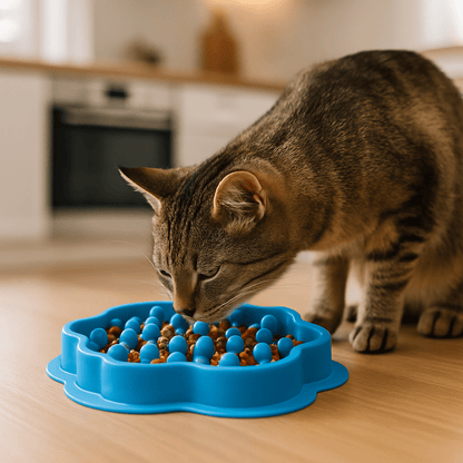 Gamelle anti glouton chat | FloralFeast - Mondechat