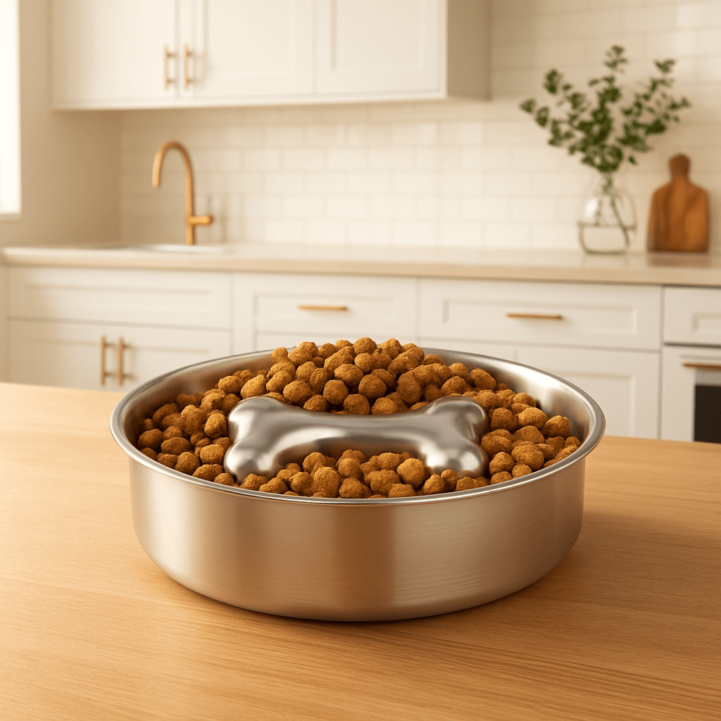 Gamelle anti glouton chat | Inox Premium - Mondechat