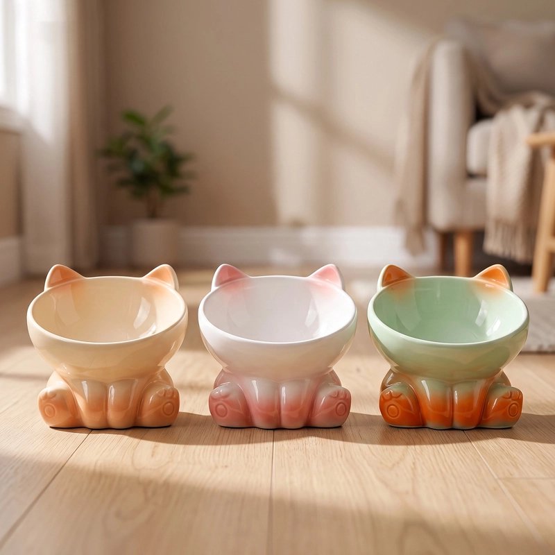 Gamelle Chat | Céramique Surélevée Design Oreilles & Pattes - Mondechat