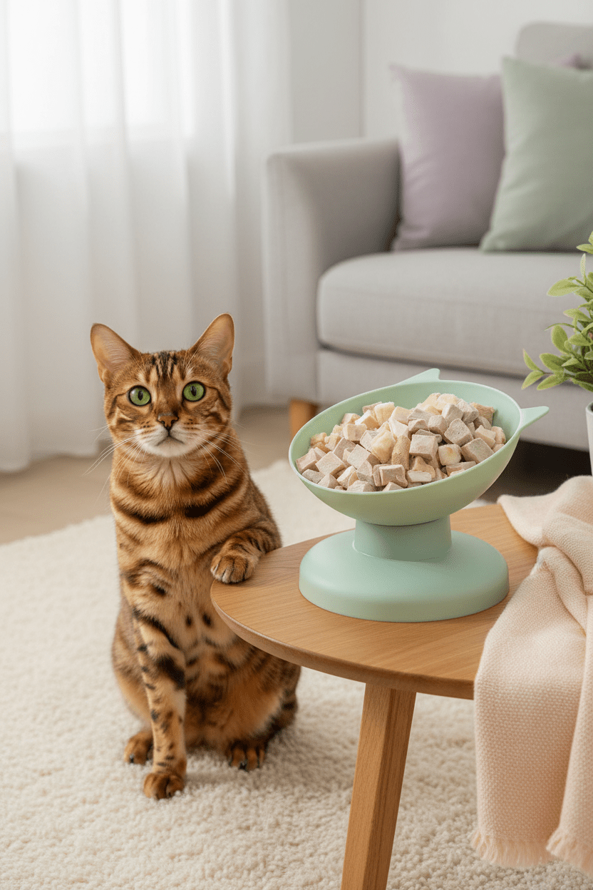 Gamelle chat | Ergonomique antidérapante - Mondechat