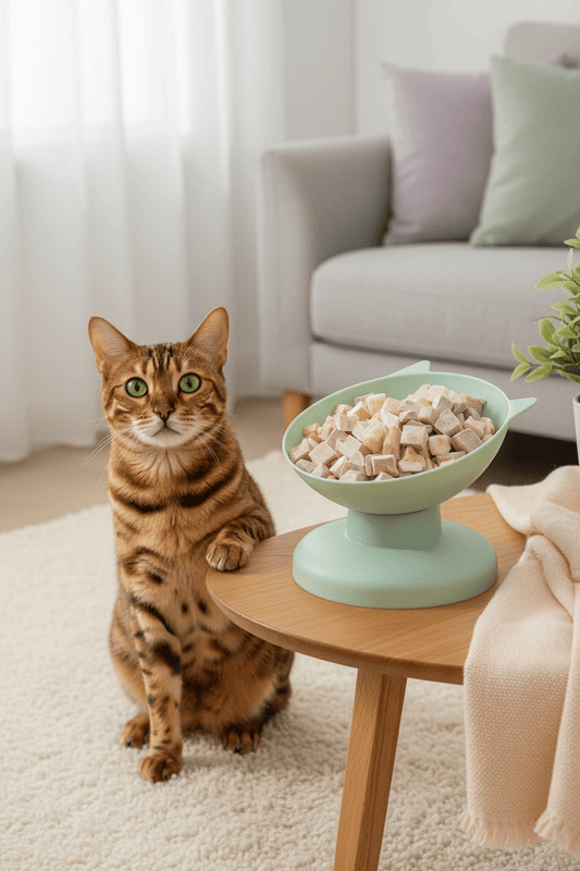 Gamelle chat | Ergonomique antidérapante - Mondechat