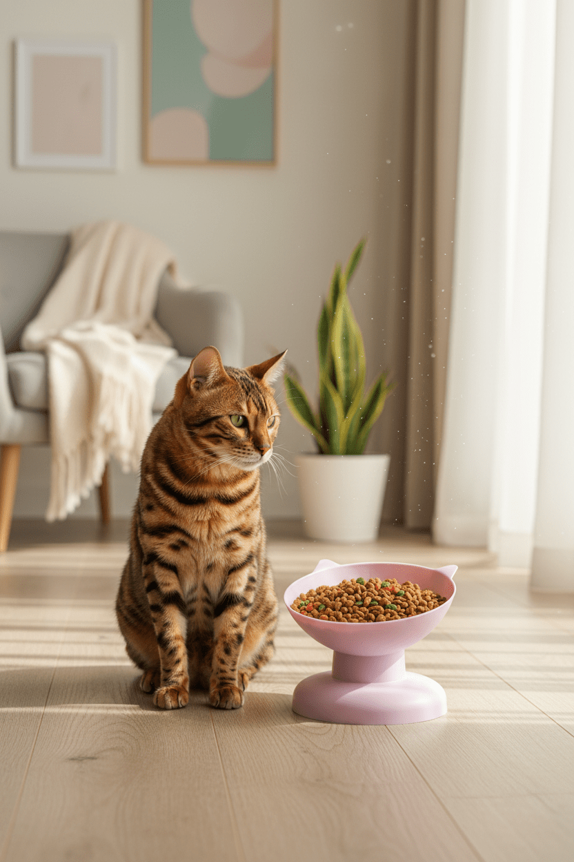 Gamelle chat | Ergonomique antidérapante - Mondechat