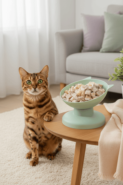 Gamelle chat | Ergonomique antidérapante - Mondechat