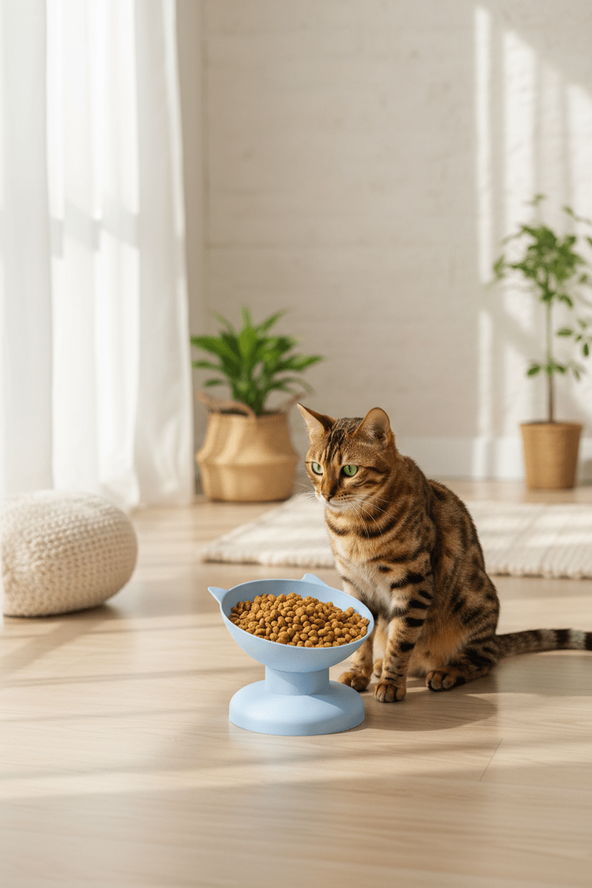 Gamelle chat | Ergonomique antidérapante - Mondechat