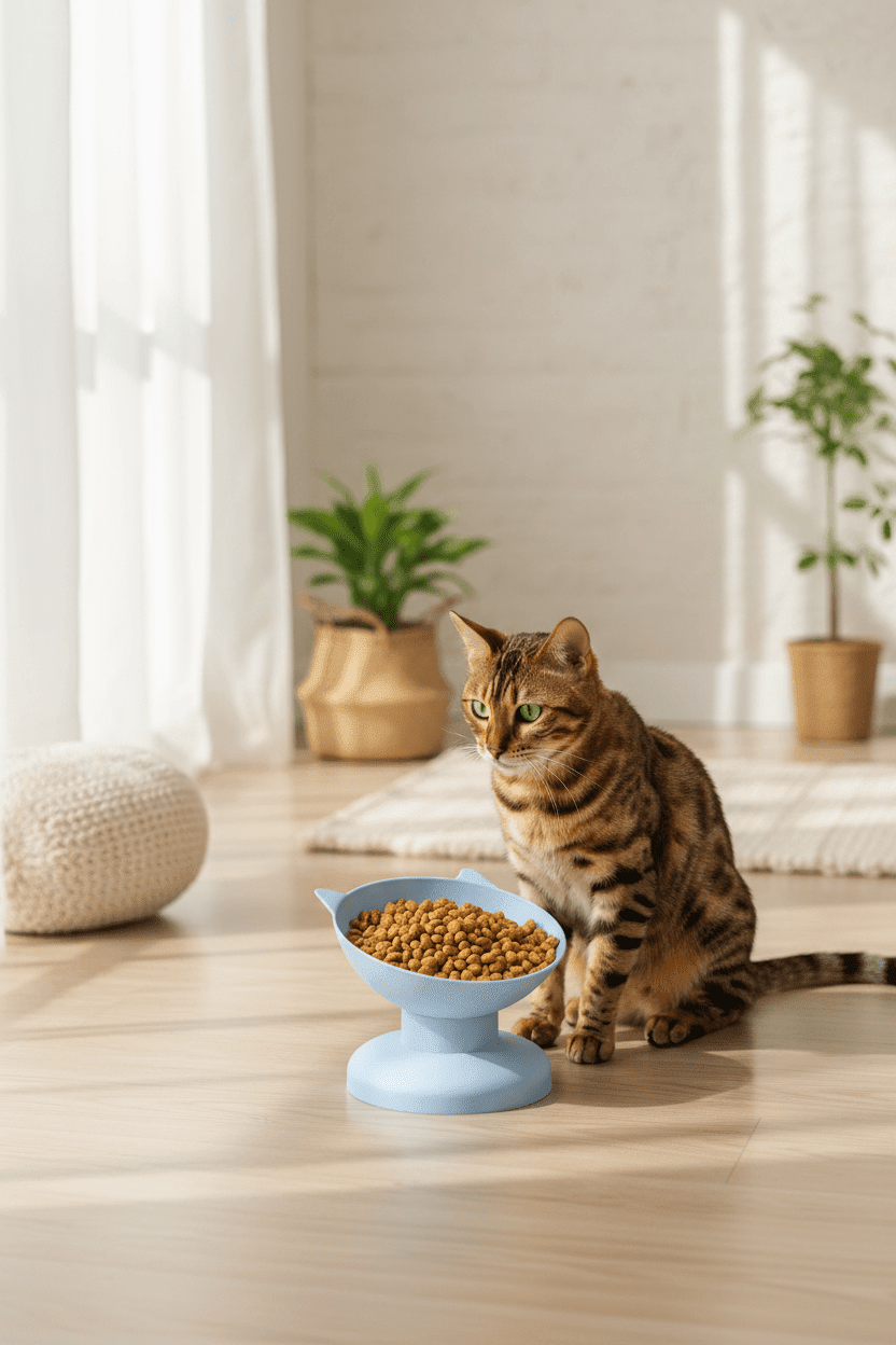 Gamelle chat | Ergonomique antidérapante - Mondechat