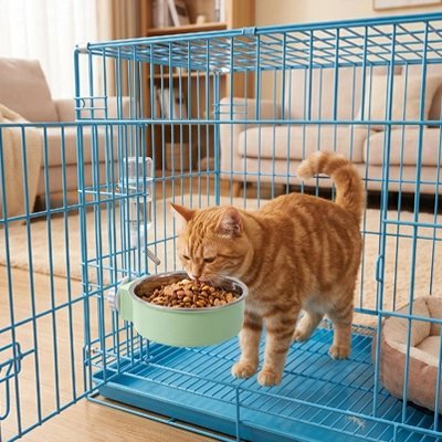 Gamelle Chat | Fixation Cage Ergonomique & Anti-Renversement - Mondechat