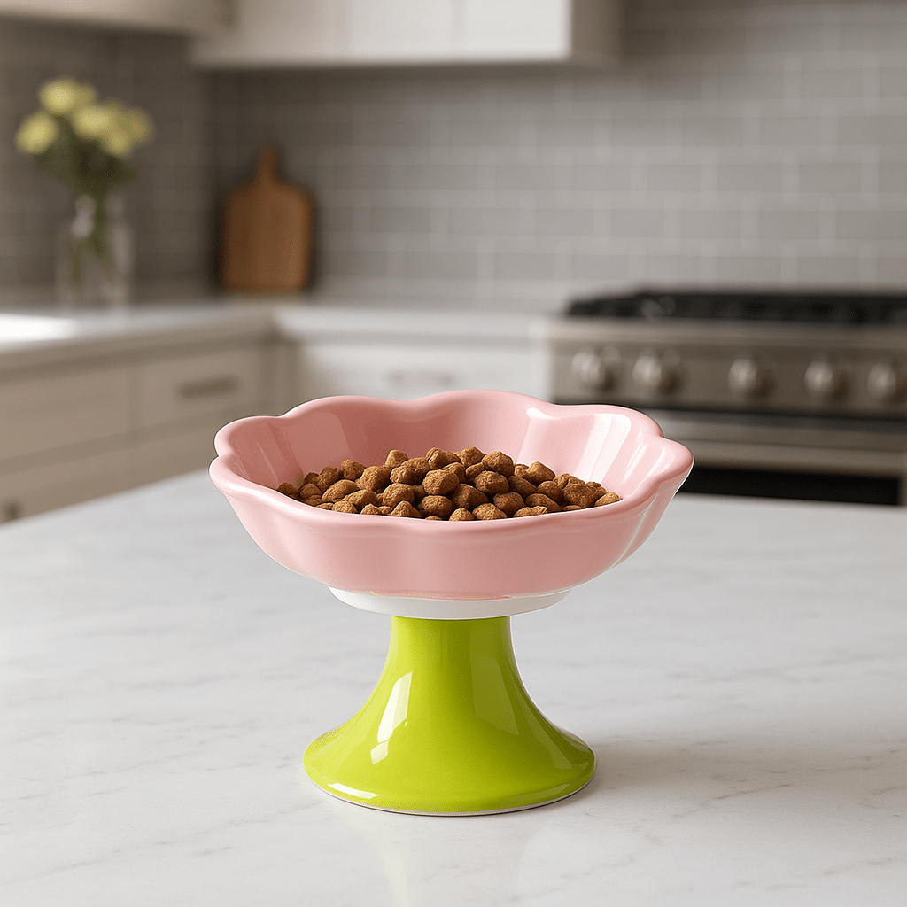 Gamelle chat Fleur Surélévée - Mondechat