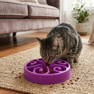 Gamelle Chat | Puzzle Anti-Glouton DigestiPlay - Mondechat