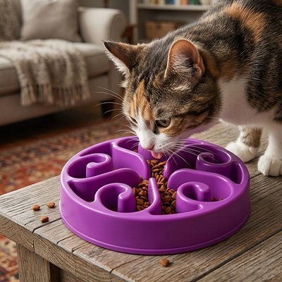 Gamelle Chat | Puzzle Anti-Glouton DigestiPlay - Mondechat