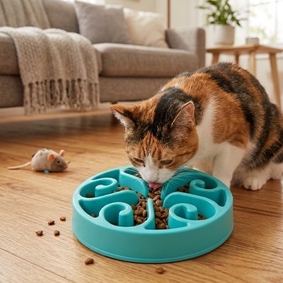 Gamelle Chat | Puzzle Anti-Glouton DigestiPlay - Mondechat