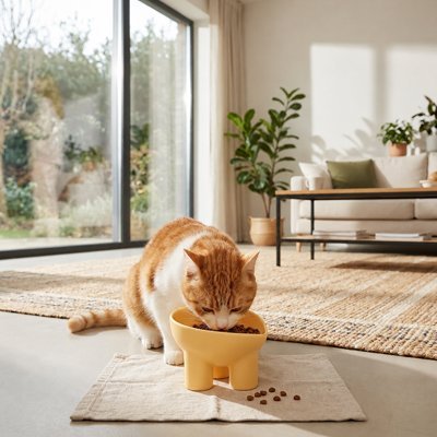 Gamelle Chat Surélevée | Anti-Glouton & Ergonomique - Mondechat