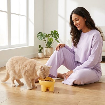 Gamelle Chat Surélevée | Anti-Glouton & Ergonomique - Mondechat