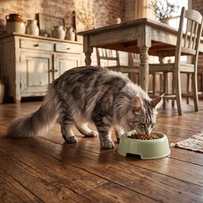 Gamelle pour Chat Surélevée | Anti-Glouton & Antidérapante - Mondechat