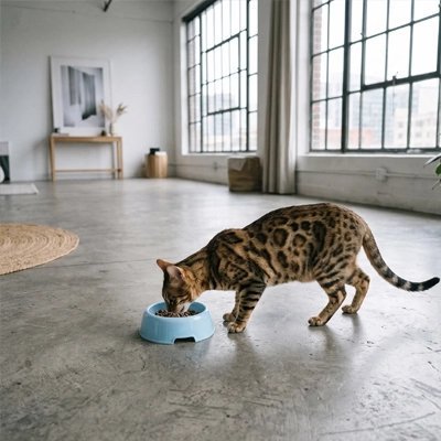 Gamelle pour Chat Surélevée | Anti-Glouton & Antidérapante - Mondechat