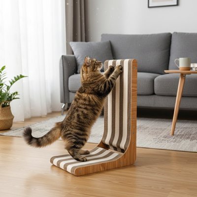 Griffoir Chat | Design Bois Naturel & Résistant - Mondechat