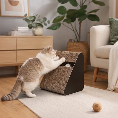 Griffoir Chat | Design Triangulaire & Compartiment Secret - Mondechat