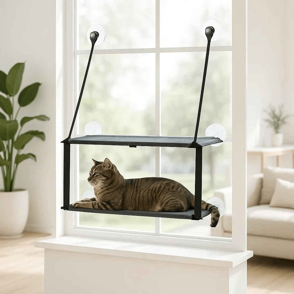 Hamac chat fenêtre SunSpot : le confort ensoleillé pour votre félin - Mondechat