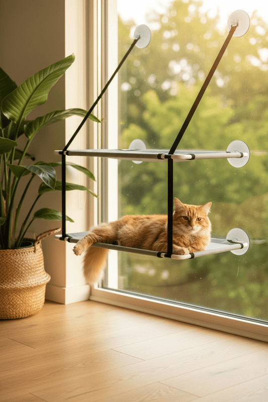 Hamac chat fenêtre SunSpot : le confort ensoleillé pour votre félin - Mondechat