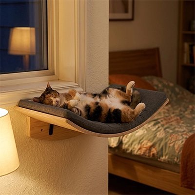 Hamac Mural pour Chat | Confort Suspendu Design Scandinave — Mondechat - Mondechat
