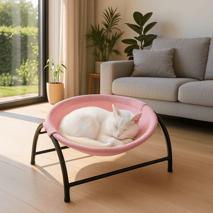 Hamac pour chat blanc - le parfait coin sieste pour votre félin. - Mondechat