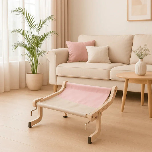 Hamac pour chat confort Gris Rose B - Offrez à votre félin le bien-être ultime ! - Mondechat