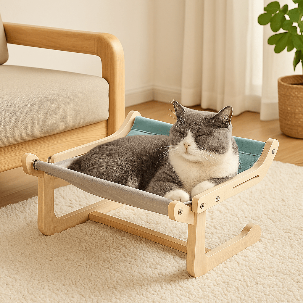 Hamac pour chat Gris Rose B, le confort ultime pour votre félin ! - Mondechat