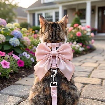 Harnais Chat Chic | Nœud Papillon Confort & Sécurité — Mondechat - Mondechat