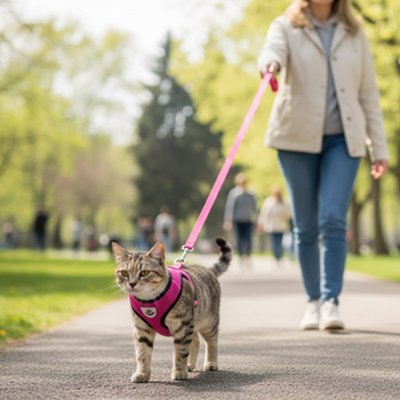 Harnais chat | Sécuritaire & Ajustable - Mondechat