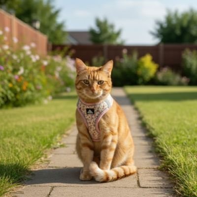 Harnais et laisse chat | Anti-Évasion Ajustable - Mondechat