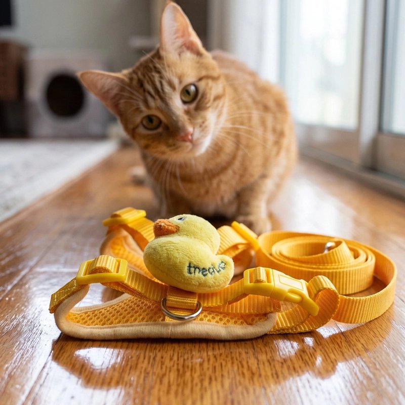 Harnais + Laisse Chat | Peluche Décorative Mesh Respirant - Mondechat