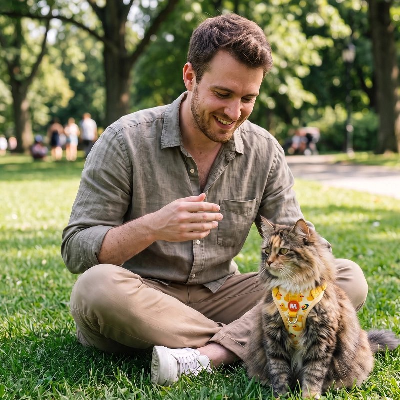 Harnais + Laisse Chat | Peluche Décorative Mesh Respirant - Mondechat