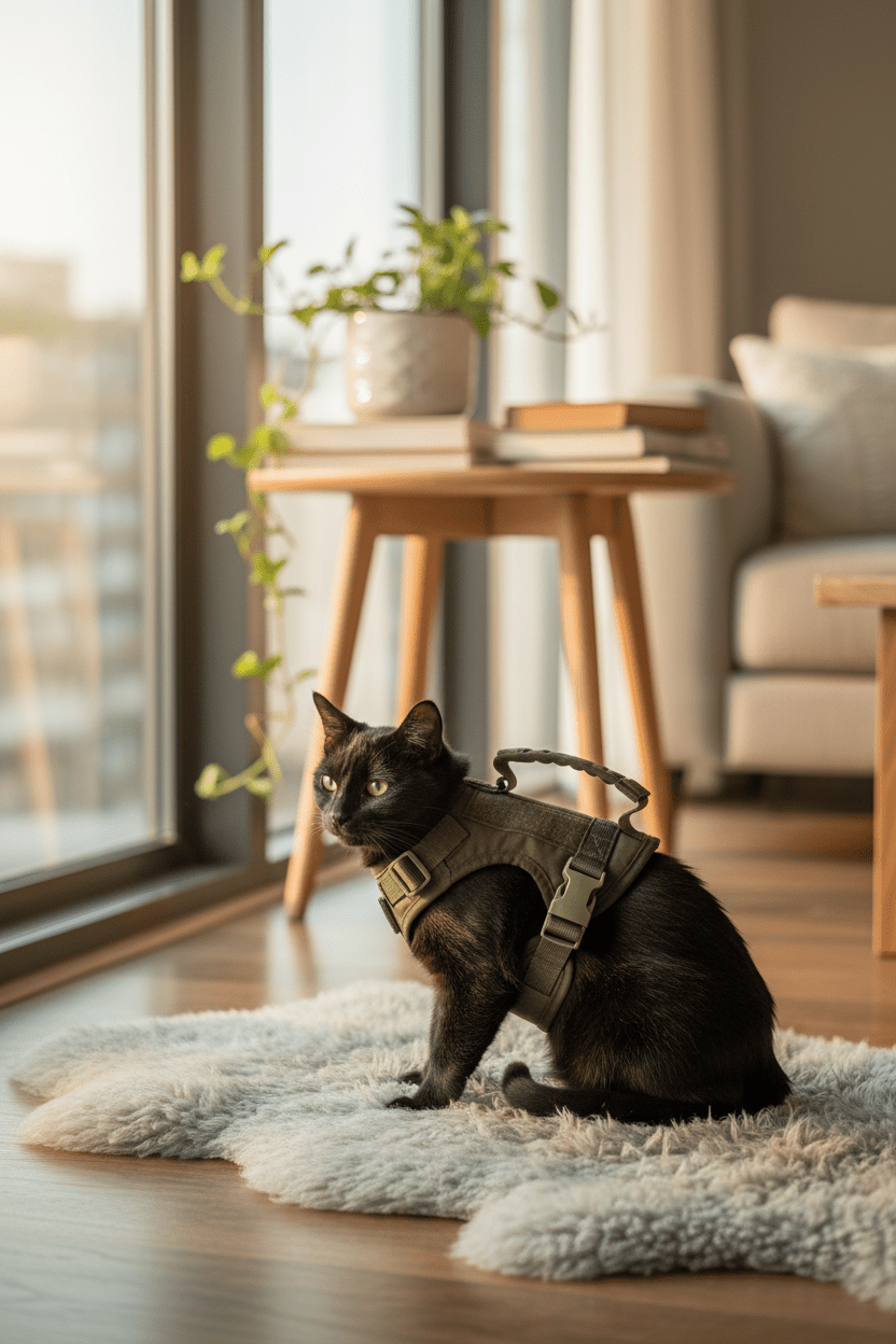 Harnais + Laisse Chat Tactique | Ergonomique Premium - Mondechat - Mondechat