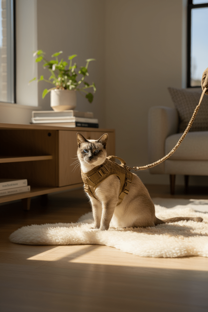 Harnais + Laisse Chat Tactique | Ergonomique Premium - Mondechat - Mondechat