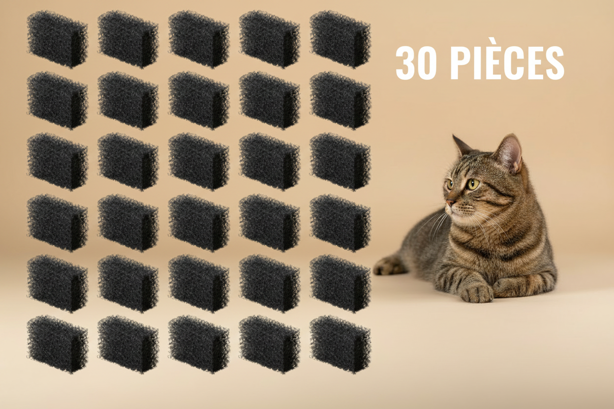 Filtres de rechange en mousse noire | Fontaine à eau chat