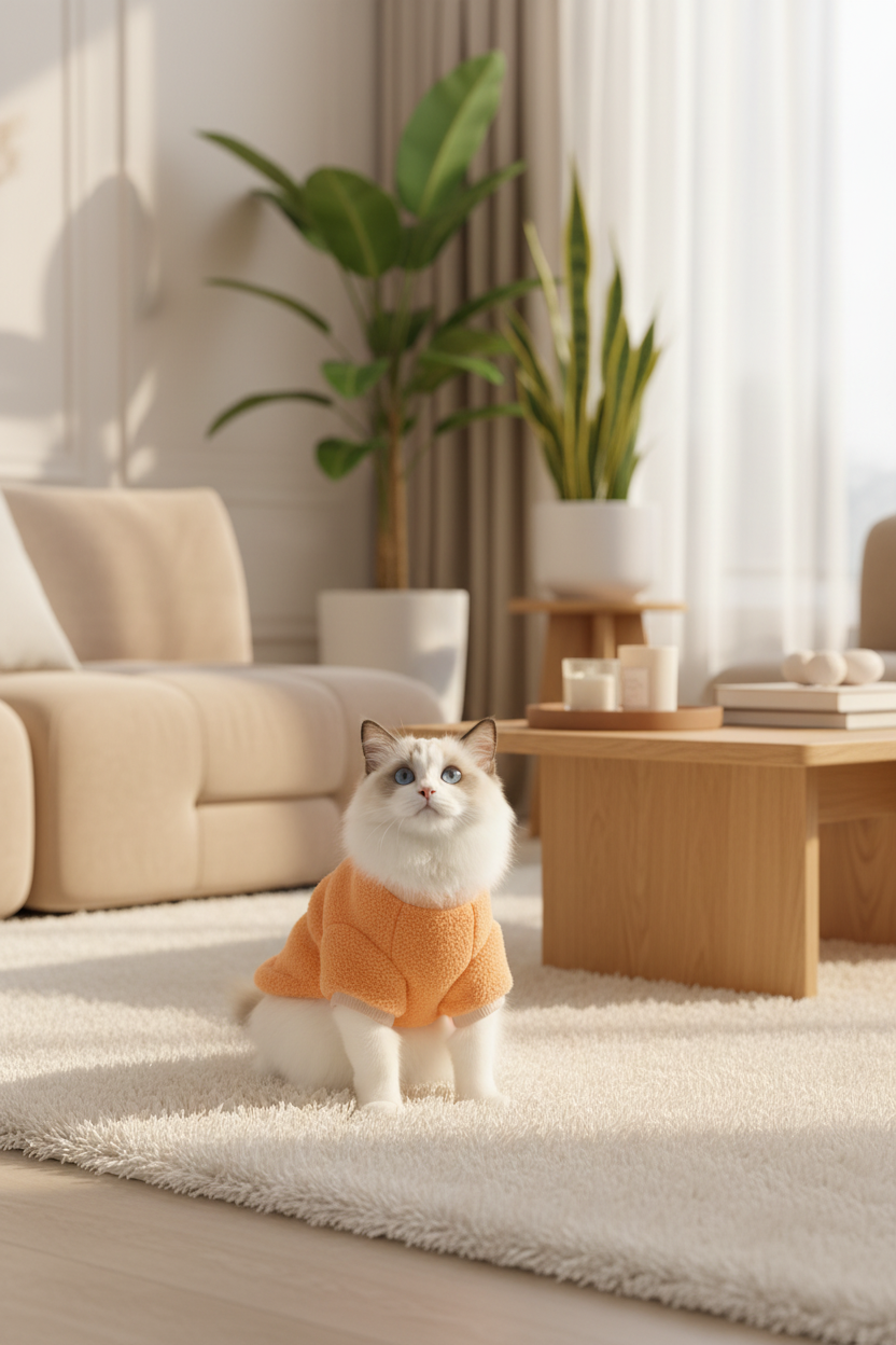 Gilet Chaud Hiver Chat | Vêtement Confortable & Élégant