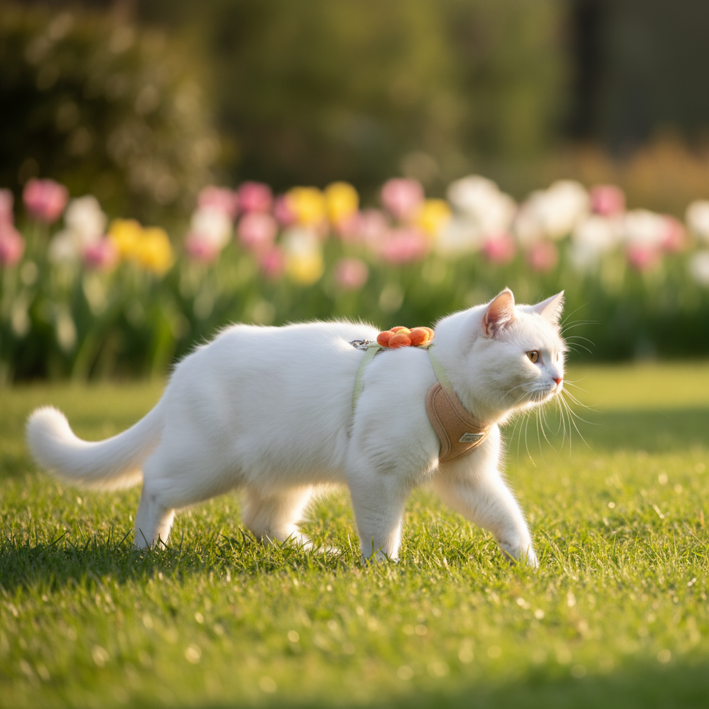 Ensemble Harnais & Laisse Chat | Kawaii - Mondechat
