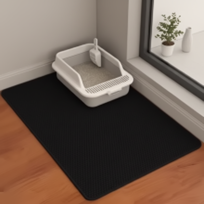 Tapis de Litière Chat Premium | Anti-Dérapant & Facile à Nettoyer
