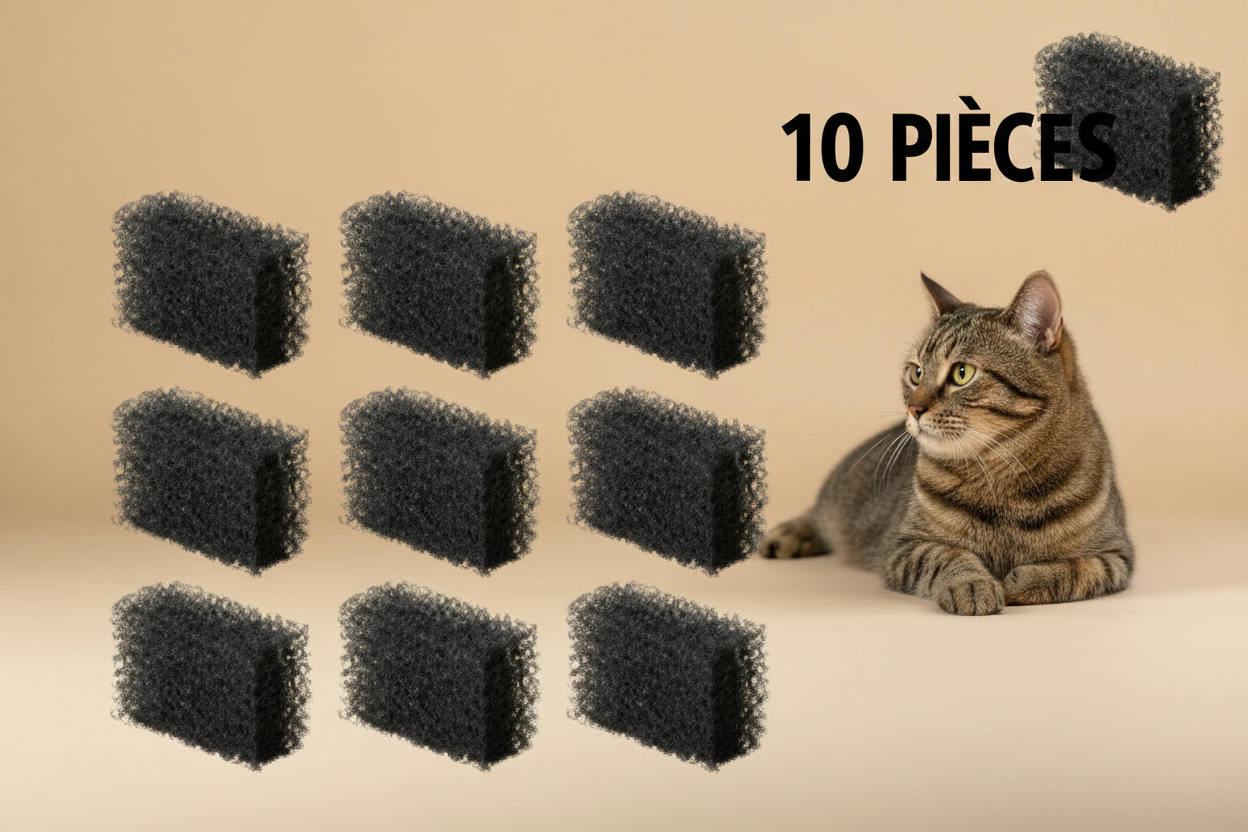 Filtres de rechange en mousse noire | Fontaine à eau chat