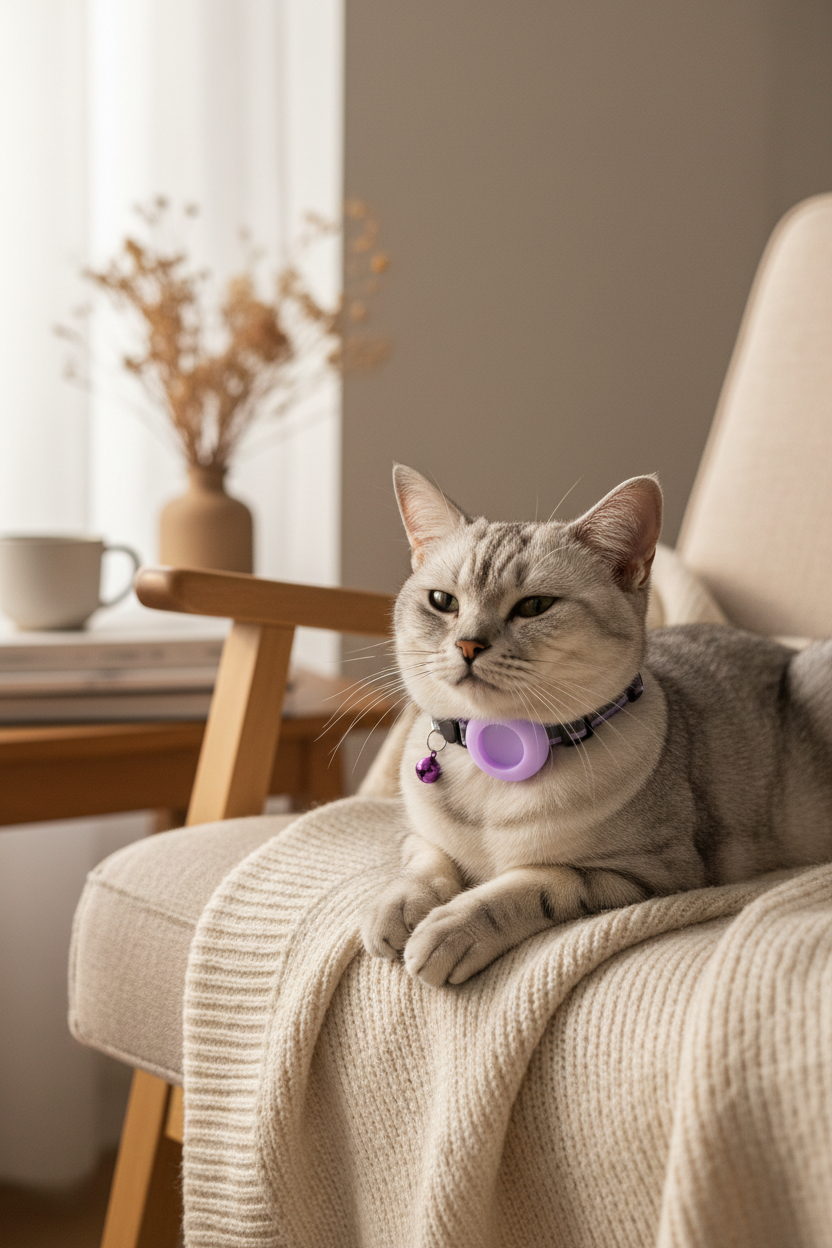 Support Collier AirTag pour Chat | Réfléchissant - Mondechat