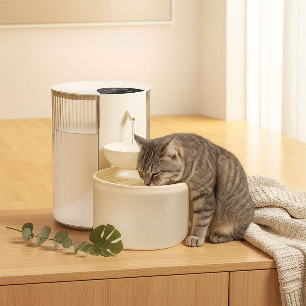 Fontaine à eau pour chat SilentFlow - Solution silencieuse et efficace