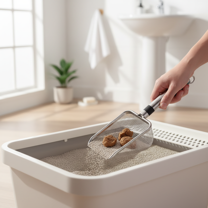 Pelle à Litière Chat Acier Inoxydable Premium | Ergonomique & Antirouille