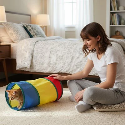 Tunnel de Jeu pour Chat | Pliable et Spacieux