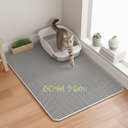 Tapis de Litière Chat Premium | Anti-Dérapant & Facile à Nettoyer