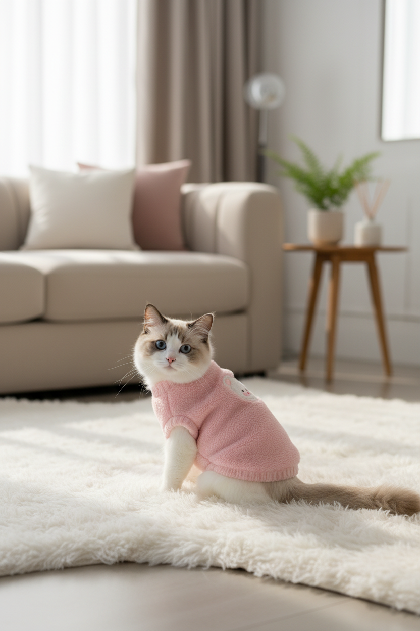 Gilet Chaud Hiver Chat | Vêtement Confortable & Élégant