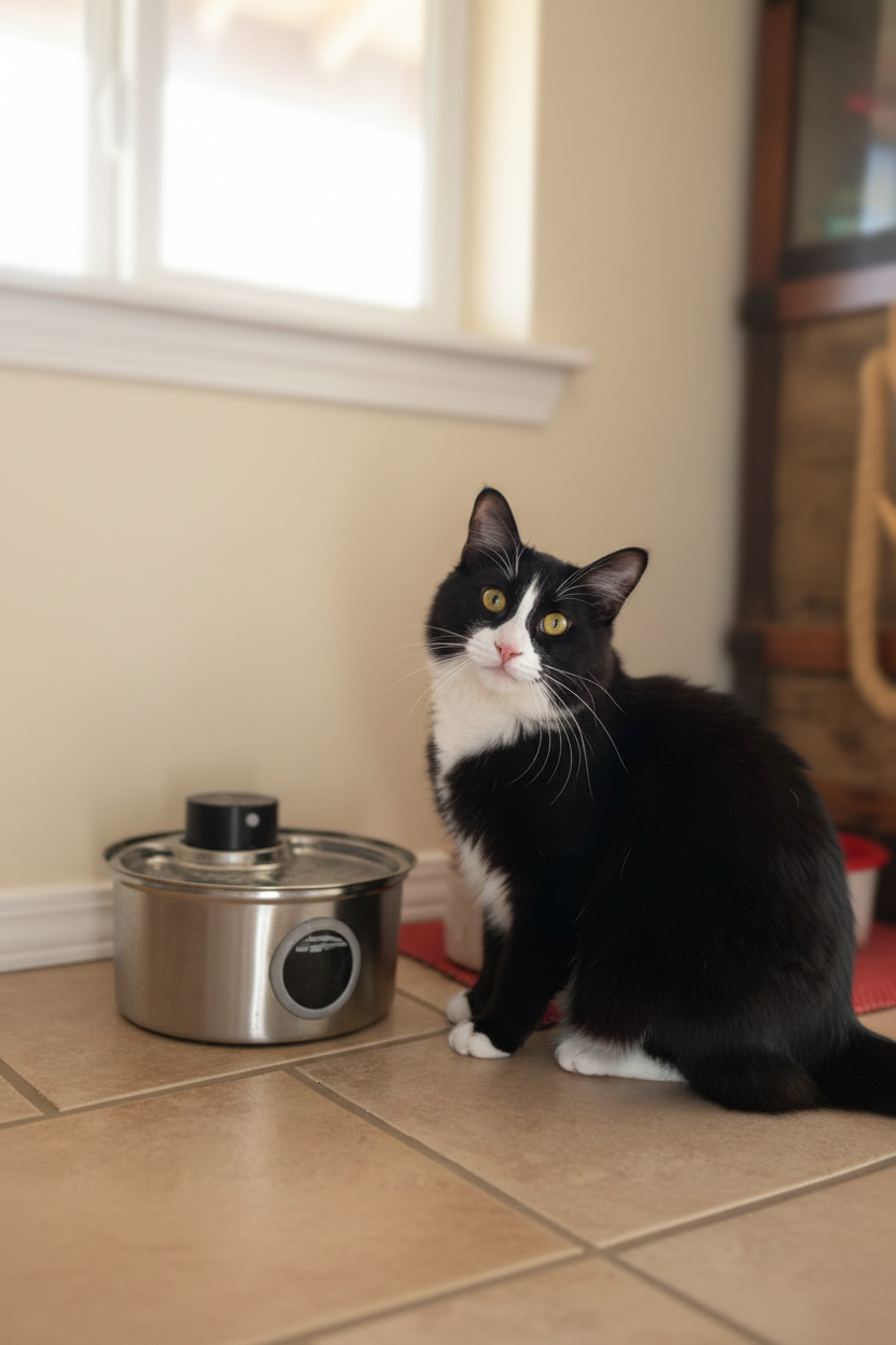 Fontaine à eau chat silencieuse Pro - Hydratation optimale