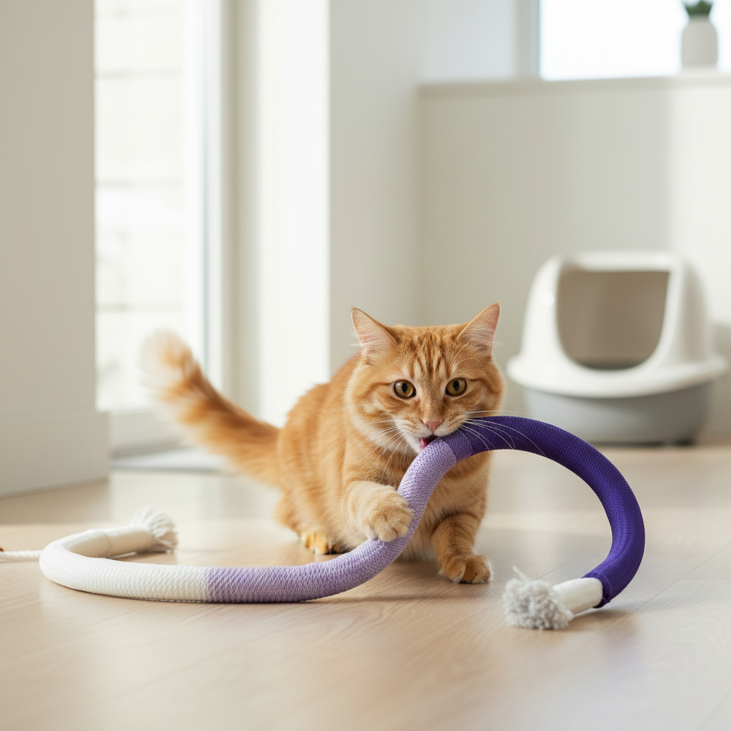 Jouet Corde Herbe à Chat - Dentition et Nettoyage Dents