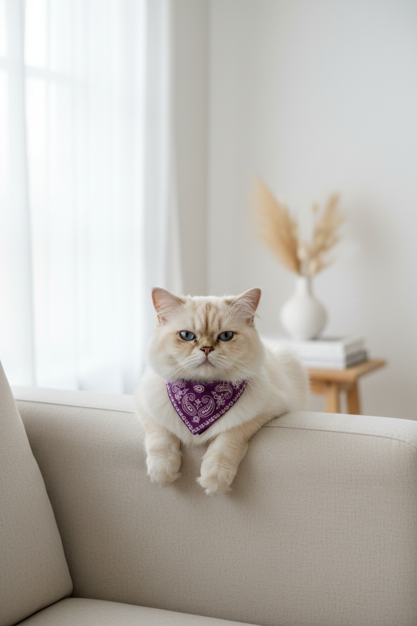 Collier Bandana Chat | Style & Confort - Mondechat